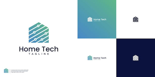 Vector de design de logotipo de tecnologia doméstica moderna