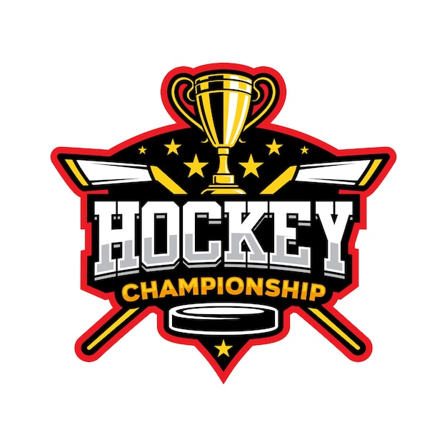 Vector de design de logotipo do Campeonato de Hóquei