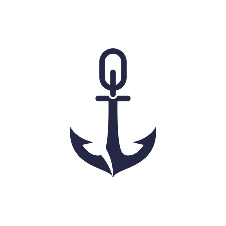 Vetor vector de design de logotipo marinho com estilo único moderno