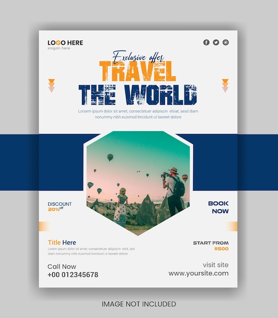 Vector de design de panfletos de agências de viagens e banner de modelo de agência de viagens