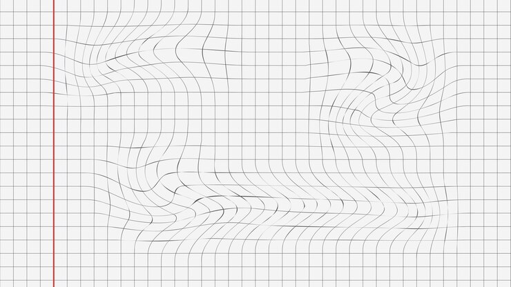Vetor vector de design de papel de nota de folha branca em branco com linhas curvas
