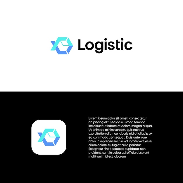 Vector de design do logotipo de entrega expressa de logística