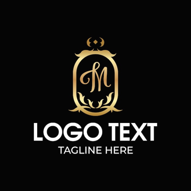 Vetor vector de design do logotipo luxury m