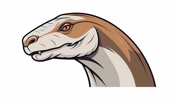 Vetor vector de dragão de komodo em fundo branco