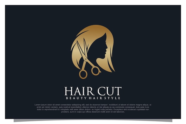 Vector de elementos de design de logotipo de corte de cabelo para sua empresa