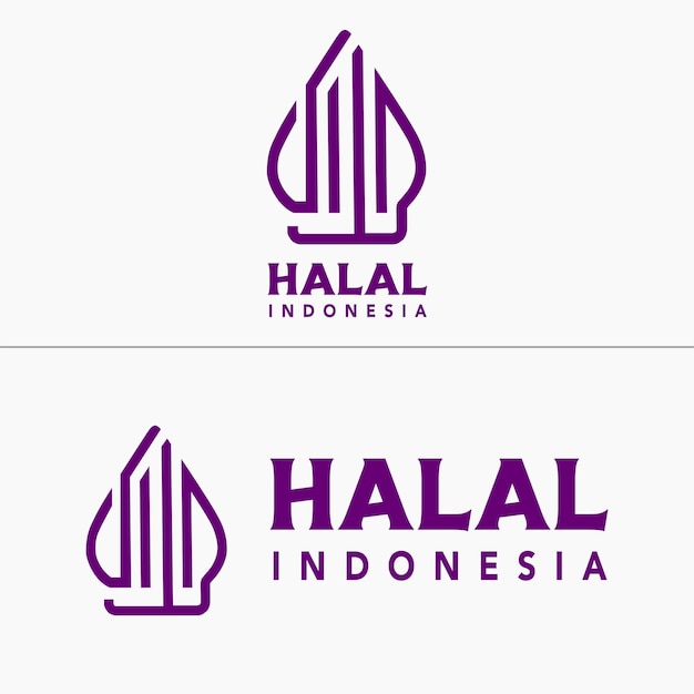 Vetor vector de eps do logotipo halal da indonésia