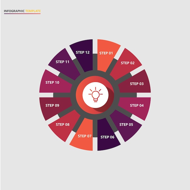 Vetor vector de estilo de círculo infográfico de negócios