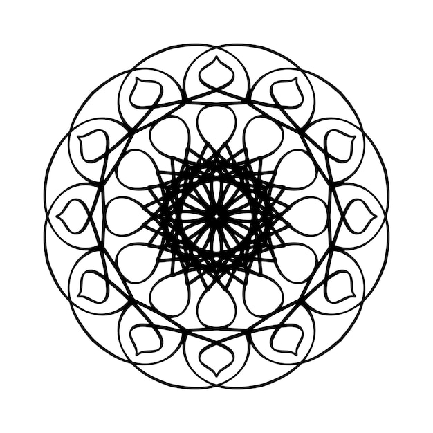 Vector de estilo de mandala e patter