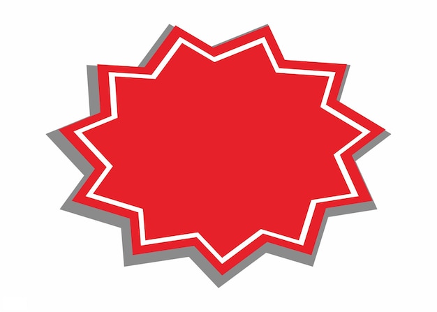 Vetor vector de etiqueta vermelha para design de venda com desconto