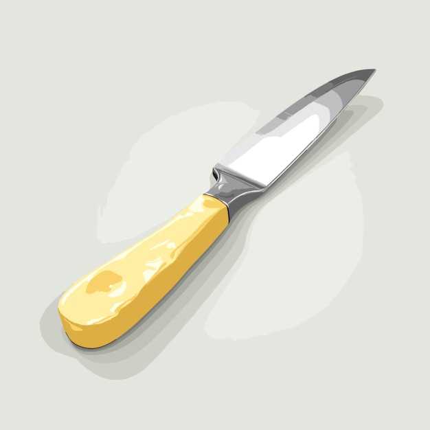 Vector de faca de manteiga em fundo branco