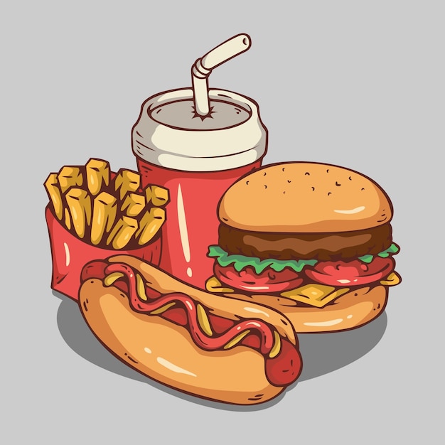 Vetor vector de fast food