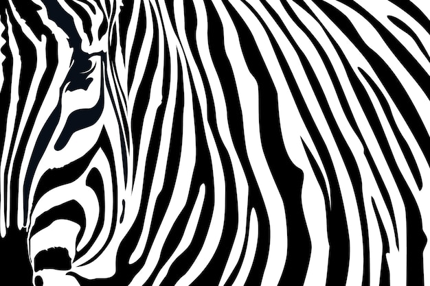 Vector de forma de padrão de zebra em preto e branco para design de fundo
