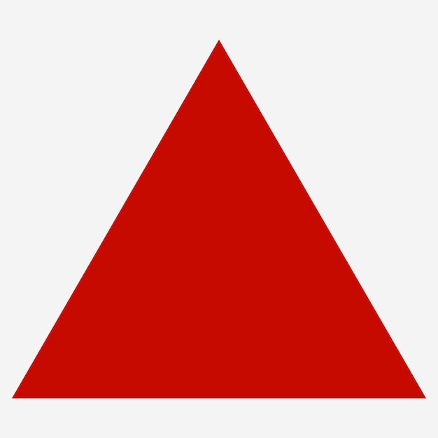 Vetor vector de forma geométrica do triângulo vermelho