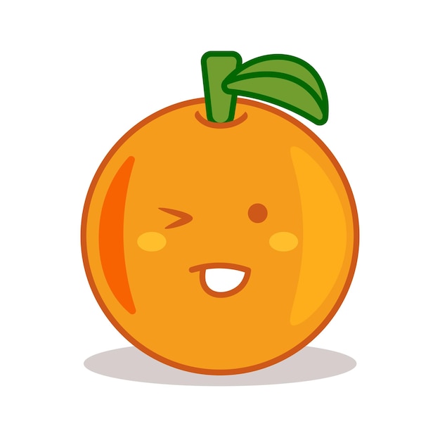 Vetor vector de frutas de laranja de desenho animado