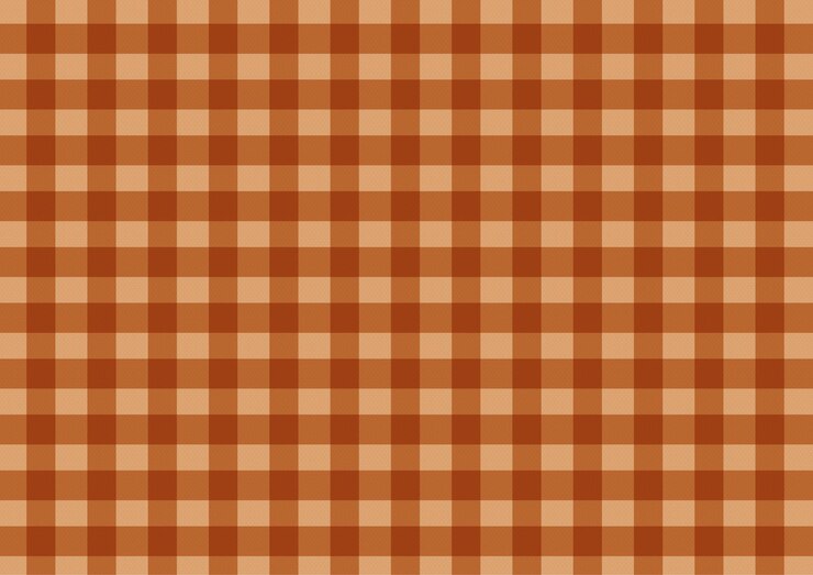 Vector de fundo com padrão de toalha de mesa em quadros laranja