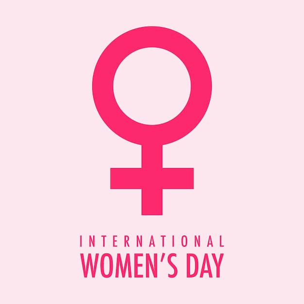 Vector de fundo Dia Internacional da Mulher de sinal de gênero feminino