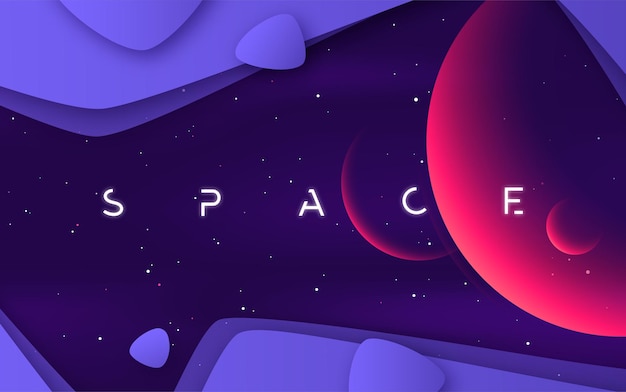 Vector de fundo sobre o tema do espaço exterior