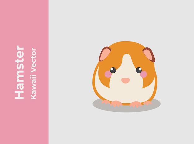 Vetor vector de hamster kawaii