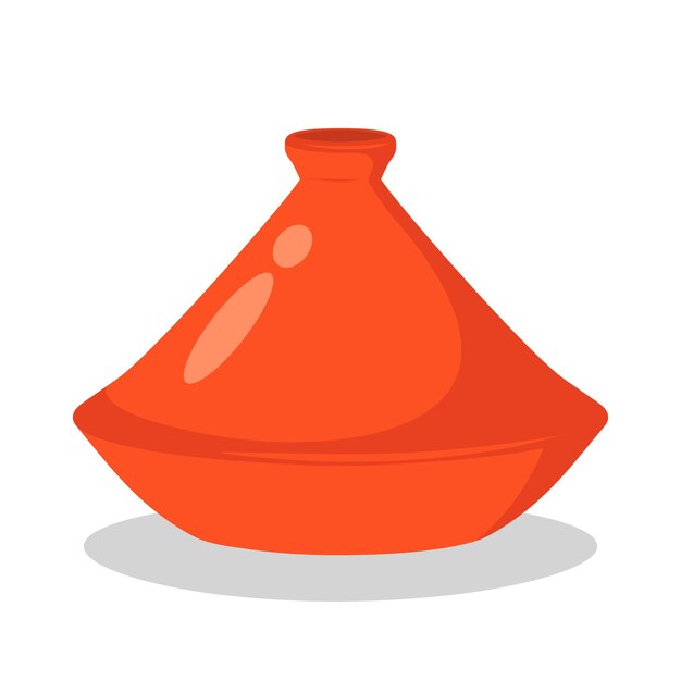 Vetor vector de ícone de comida a vapor marroquina tajine ilustração moderna