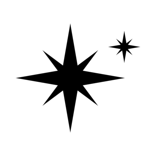 Vector de ícone de estrela cintilante elemento abstrato da ilustração do símbolo de estrela luminosa