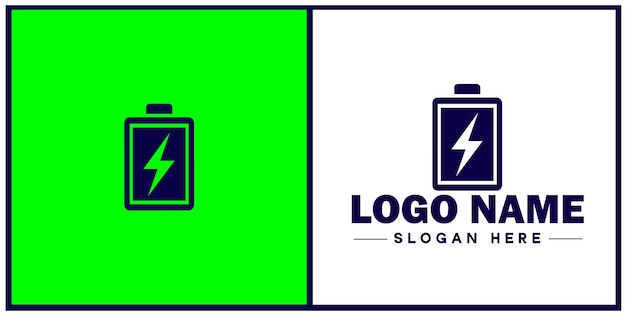 Vector de ícone de logotipo de bateria para aplicativos de marca de negócios ícone de carga de energia parafuso de recarga elétrica modelo de logotipo da bateria de recarga