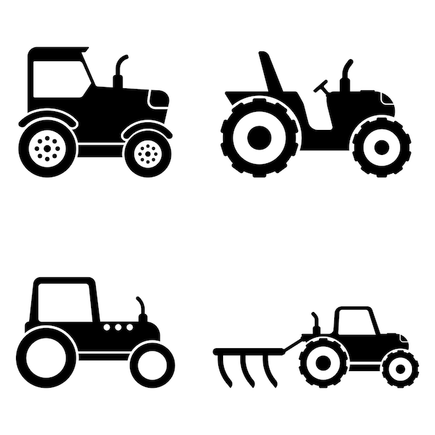 Vector de ícone de tractor