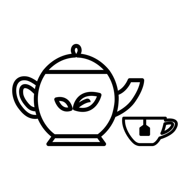 Vector de ícones de bebidas de chá
