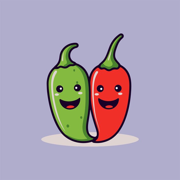 Vector de ícones de pimentas jalapeno