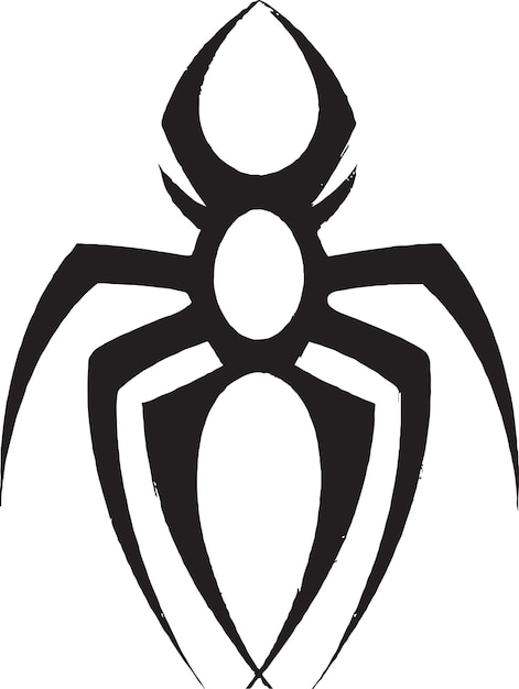 Vetor vector de ícones do logotipo da aranha assustadora