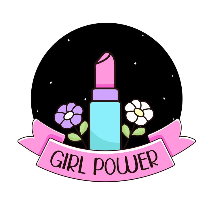Vetor vector de ilustração de adesivo de força feminina