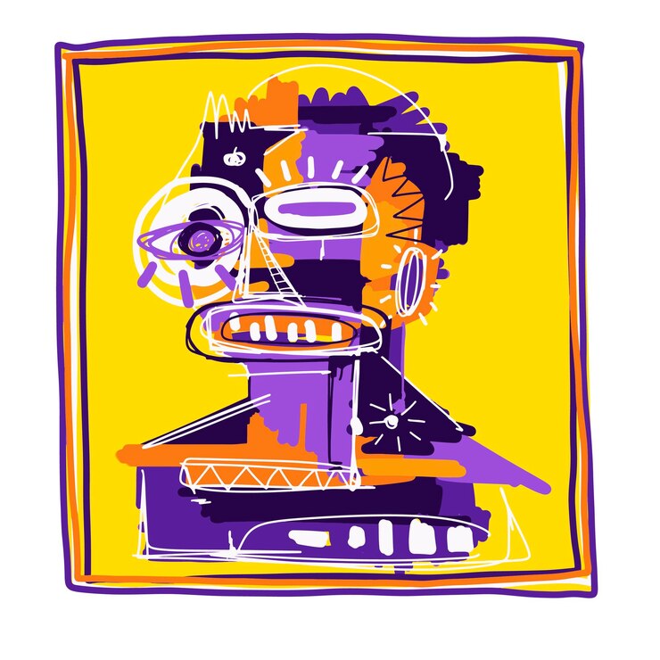 Vetor vector de ilustração de expressionismo facial