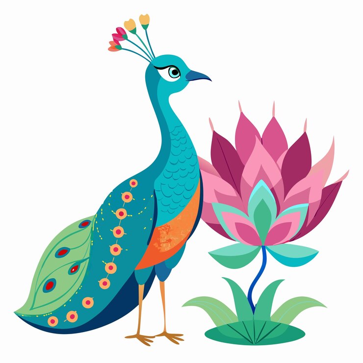 Vetor vector de ilustração de pavão