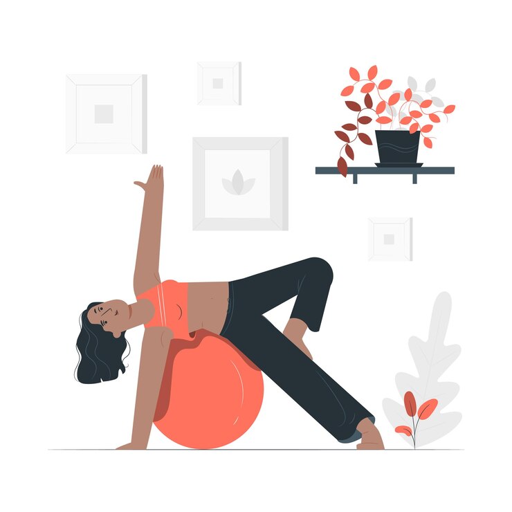 Vetor vector de ilustrações de pilates