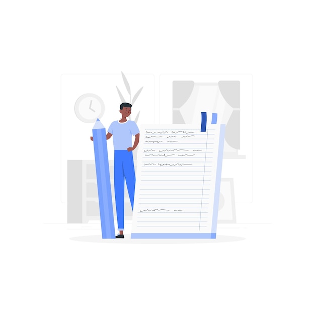 Vector de ilustrações planas de caderno