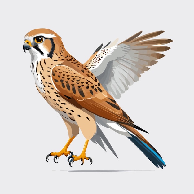 Vetor vector de kestrel em fundo branco