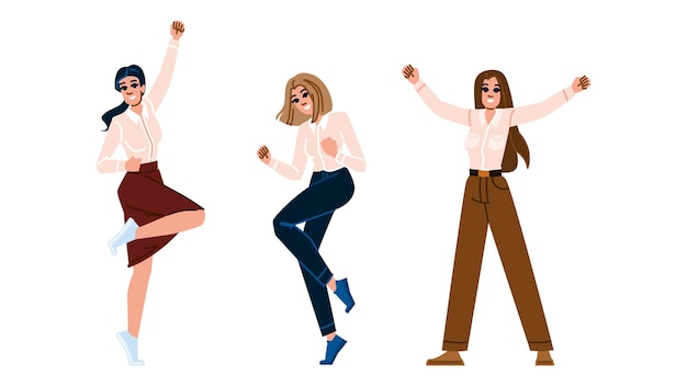 Vector de liberdade de sucesso de mulher de negócios