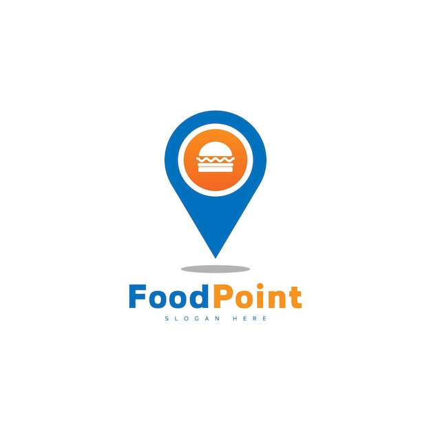 Vector de localização do logotipo do ponto de alimentação do pin