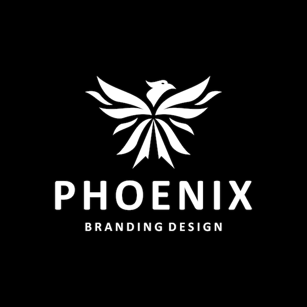 Vector de logotipo de elegância abstrato de Phoenix