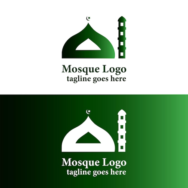 Vector de logotipo de mesquita islâmica