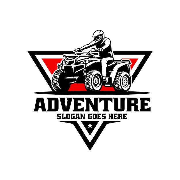 Vetor vector de logotipo de riding extreme atv