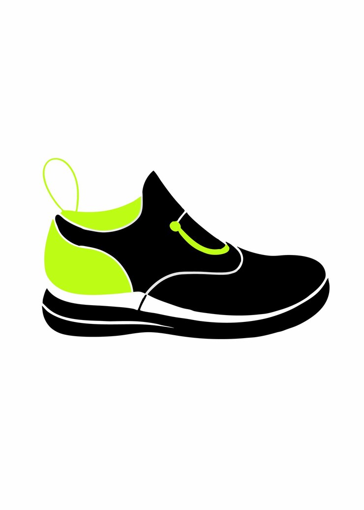 Vetor vector de logotipo de sapatos em fundo branco