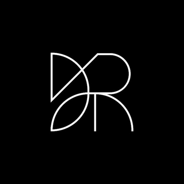 Vetor vector de logotipo dr minimalista eps