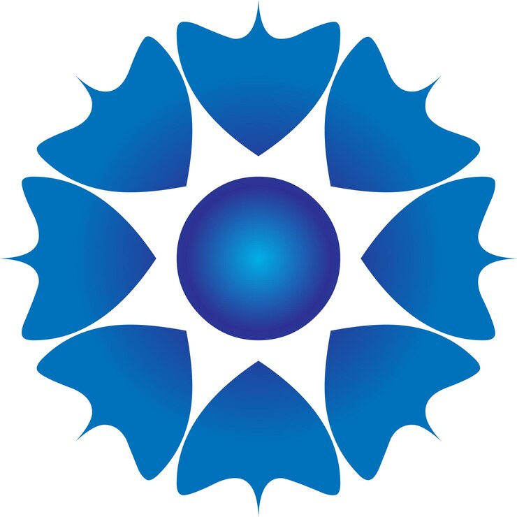 Vetor vector de logotipo geométrico simples de flor de milho