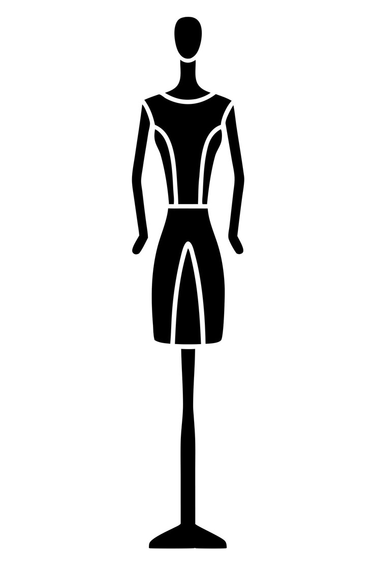 Vetor vector de manequim em fundo branco