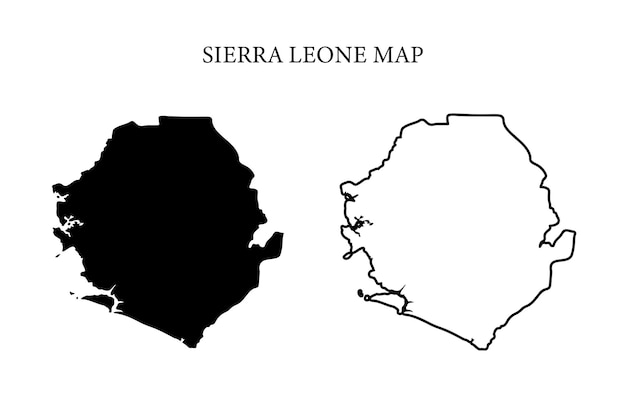 Vetor vector de mapa de país da região de serra leoa