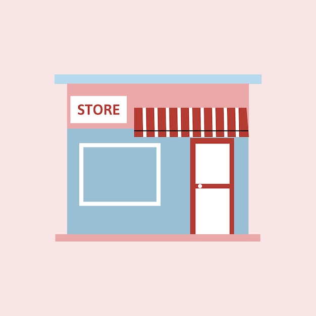 Vector de mercearia isolado em fundo branco Ícone de loja