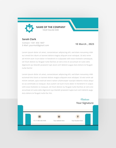 Vector de modelo de design criativo de papel de carta