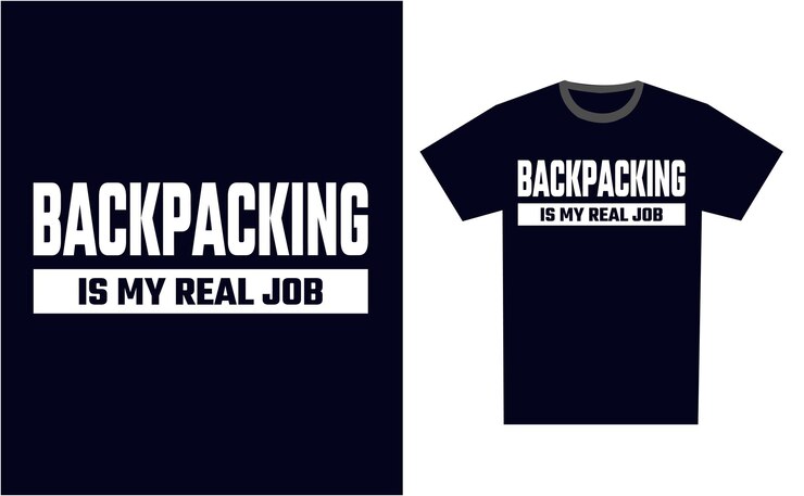 Vetor vector de modelo de design de camiseta de mochila