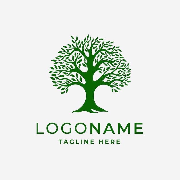 Vector de modelo de logotipo de árvore