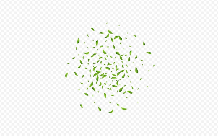 Vetor vector de movimento das folhas do pântano fundo transparente